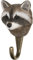 WILDLIFEGARDEN Wildlife Garden WG4544 Haken Waschbär - Handgeschnitzter Tierhaken aus Holz und Metall - Sammlung Amerikanischer Tiere