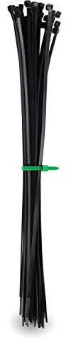 HPER Kabelbinder schwarz I 10 Jahre UV- beständig I 920 mm x 9,0 mm I 100 Stück witterungsstabil I 15-30% mehr Zugkraft/Stabilität I zertifizierte Premium Qualität