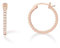 PAVOI 14K Gold Plated 925 Sterling Silver Post Cubic Zirconia Hoop Earrings 30/15mm (20mm, Rose Gold)