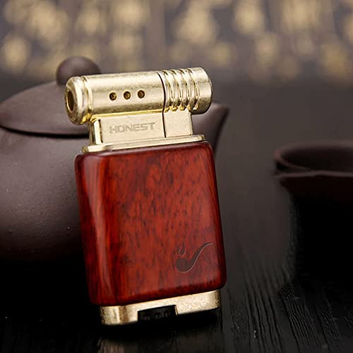 W-Lynn Briquet kérosène Allume-Cigare rétro Allume-Cigare Bois de Santal Presse Allumage Allume-Cigare Bougie Allume-Cigare Homme Femme Cadeau (Color : Pipe)