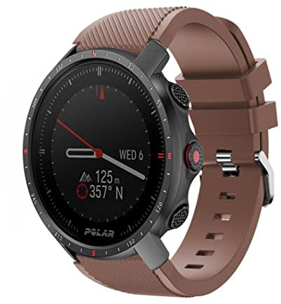 Strap-it Silikonarmband - kompatibel mit - Polar Grit X Pro - Armband - Kaffeebraun - fur Vantage M - Grit X - Vantage V3 - Vantage M2