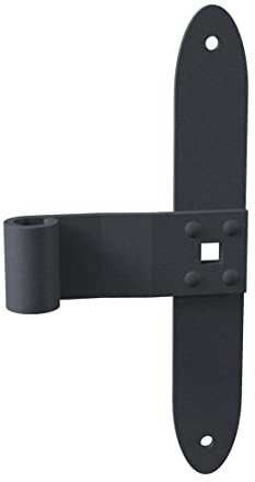 Alberts 313531 Fensterladen-Mittelband | gerade, Abschluss abgerundet | Stahl,verzinkt, graphitgrau kunststoffbeschichtet | Rolle Ø13 mm | Größe 200 x 30 mm