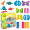 JOKILY 12 Stück Knete Zubehör Knetwerkzeug, Intelligente Knete Set mit 6 Dinosaurier Modelliermasse Lufttrocknend, DIY Knetwerkzeug Dinosaurier Plastilin Werkzeuge, Kinder Kunsthandwerk Geschenk (A)