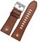 BEFIA Uhrenarmband aus echtem Leder für Diesel-Uhrenarmband DZ4476/4482 DZ7408 7406 4318 Armband 22 24 26 28 mm große Herren-Armbanduhr (Farbe: 15 Braun-Silber, Größe: 28 mm)