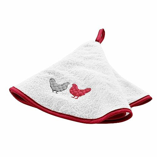 Douceur d'Intérieur Suzette rundes Handtuch (Durchmesser 60 cm), Bestickt, Frottee