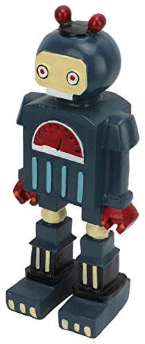 Cartoon-Roboter-Figur, Blauer Retro-Roboter, Klassische Anti-Aging-Roboterfigur, Aufwendig Gefertigt, Leuchtende Farben, Robotermodus Haus Dekoration