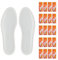 Relaxdays Sole Warmers, 20 Pairs, Size 44 to 46, Heating Inserts for Shoes, Air Activated for 8 Hours, Ski Trip, White, Fleece