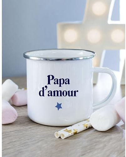 Mug Metal Papa D Amour 2 - Mug céramique imprimé en France de la marque We are family