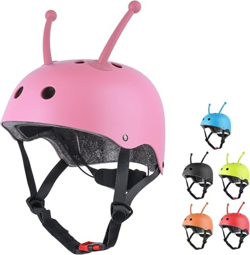 Kinderhelm für Jungen Mädchen, 43-51cm Größen XS Kleinkind Fahrradhelm Micro Scooter Helm Kinder Radfahren Helme Skateboard Helm Helmet (pink)
