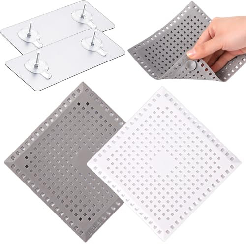 (2 Pack) Drain Protectors with Sucker, Durable Silicone Bathtub Stopper 14.5cm/5.7inch Sink Strainer Hair Catcher Filter Trap for Bathroom Bathtub Shower Drain Kitchen Sink Pet Hair