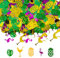 30g Confettis de style hawaïen, ananas, feuilles de palmier, feuilles de tortue, confettis de flamant rose, décoration de plage, décoration de table de fête hawaïenne