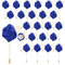 QUARKZMAN 24Pcs Épinglette Boutonnière en Fleur de Rose Bleu Vif Broches de Boutonnières de Poche pour Cérémonie de Mariage Anniversaire Bal de Promo Soirée Formelle Décoration de Costume