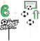 Ronoza Pailletten Geburtstagskerzen Zahlen 6 (Fußball Deko), Kerzen Geburtstag, Grüne Geburtstagskerze, Geburtstagskerzen für Torte, Kerze 6, Kerzen Zahlen (mit Tortendeko Fussball Set)