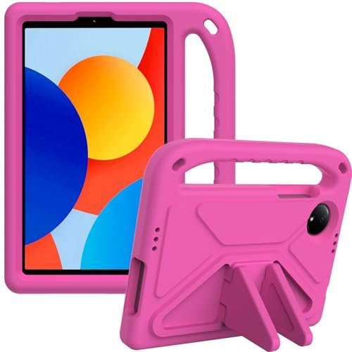 YRH Funda para Redmi Pad SE 8.7 Pulgadas 2024 con Agarre Resistente a Golpes Funda Infantil para Tableta Xiaomi Redmi Pad SE 8.7 4G (Rosa)