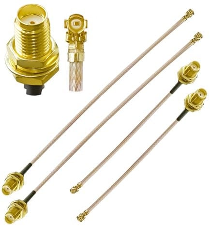 4PCS RG178 UFL SMA Pigtail Cable, SMA Female to U.FL IPX IPEX-1 Coaxial Cable, Different Lengths 4inch(10cm) and 8inch(20cm) U.FL to SMA Female Extension Jumper Cable for CB Radios,Antenna,Latop