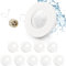 GeyouLux 10er set Einbaustrahler Rahmen IP65 inkl GU10 Fassung, LED Spot Eisen Matt Weiß Badezimmer Einbaurahmen Rund Flach Einbauspots Spots 68mm lochmass für Aussen- Innen