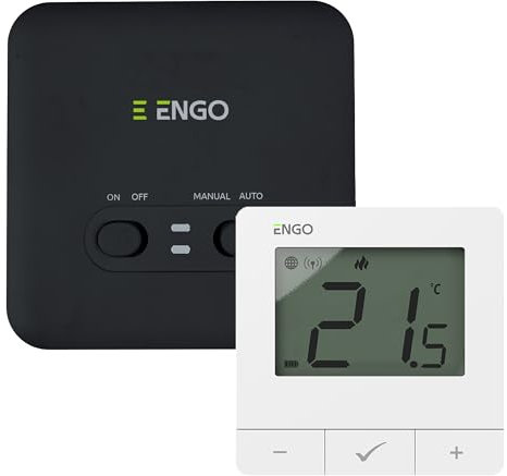ENGO E20i Wireless Smart Thermostat 7 Day Programmable Wifi Smart Heating Controller Alexa Google ENGO Smart App Boiler Control (White)