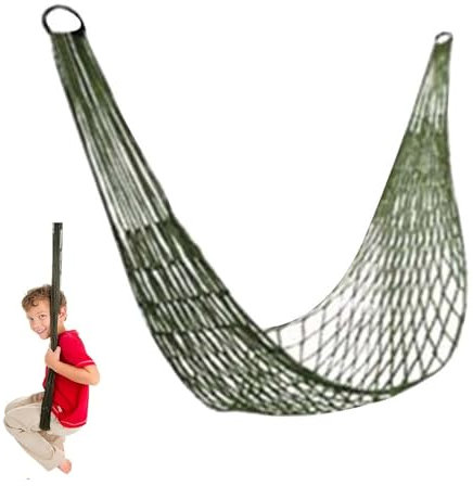 Camping Hängematte für Draußen, Nylon Mesh-Seil, Großes Tragvermögen, Reise und Outdoor Sport (250 * 100 * 0.55 cm)