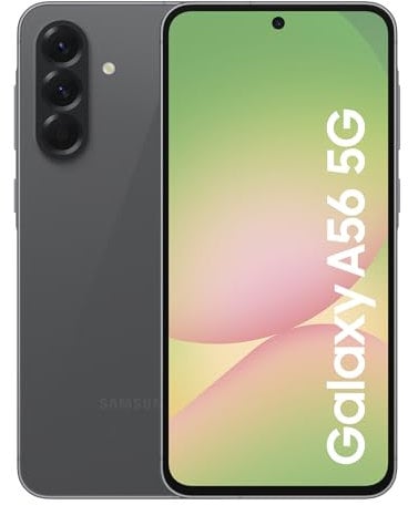 Samsung Galaxy A56 5G Smartphone, Awesome Intelligence, 8GB RAM, 256GB Memory Storage, 50MP Camera, Awesome Graphite, 3 Year Manufacturer Extended Warranty (UK Version)