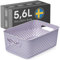 SmartStore Storage Basket with Handles in Lavender 5.6L (29.5x20.5x12cm) | Storage Bin From Recycled Plastic | Essence M Storage Box| Storage with 10-year Warranty