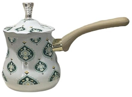 DimyFew Türkische Kaffeekanne 550 ML, Induktions-Mokka-Kanne Ideal für Tee, Kaffee und Kaltgetränke, Kupfer Isolierkanne mit Ausgussöffnung, Thermo-Kaffeekanne Teezubereiter für das Heimcafé