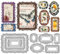 MAYJOYDIY Bilderrahmen Metall Stanzformen Vintage Etikettenrand Stanzformen Schablonenhintergründe Rahmenprägung Scrapbooking Schnitte Vorlage Für DIY Scrapbooking Karte Machen Album Geschenk Dekor
