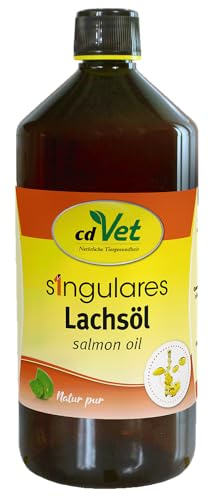 Singulares Lachsöl 1 L für Hunde und Katzen – 100% reines Einzelfuttermittel, natürliche Quelle Omega-3-Fettsäuren, Ergänzung Futterration