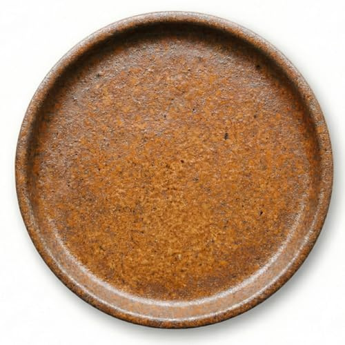 Provencelia Keramik-Untersetzer Rostoptik Durchmesser: 34 cm, Höhe: 4 cm- Handgefertigt frostsicher