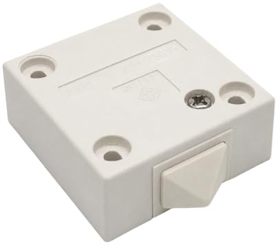 QIHAWN Push-to-Break Cupboard Door Light Switch, Surface Mount for Wardrobe | PC engineering plastic housing, auto door-activated on/off,easy install, 2A 250V rated, for cupboard wardrobe closet lighting