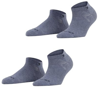 Burlington Damen Everyday Sneaker 2-Pack Sneakersocken atmungsaktive Baumwolle verstärkte Damensneakersocken kurz strapazierfähig hautfreundlich rutschfrei einfarbig Multipack 2 Paar