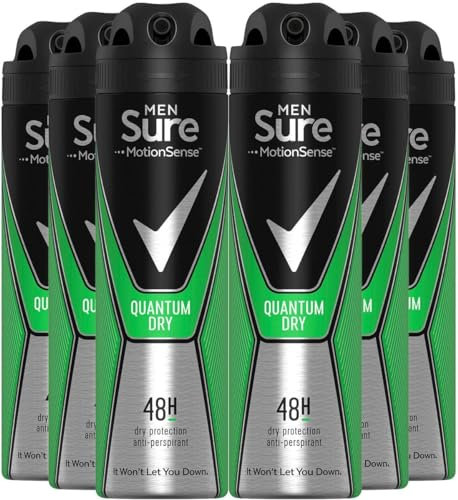 6 x REXONA Men Deospray QUANTUM DRY Motion sense - 150 ml