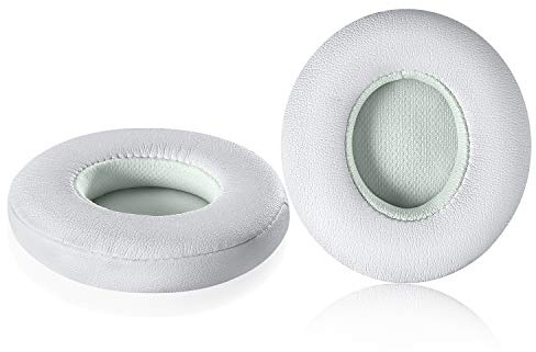 Solo 2.0 Wired Replacement Earpads, JARMOR Memory Foam Ear Cushion Cover for Beats Solo 2.0 Wired On Ear Headphones by Dr. Dre ONLY, (Does NOT FIT Solo 2.0/3.0 Wireless) (White)