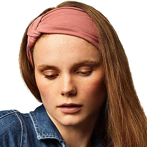 BLOM Original Haarband Stirnband Damen - Yoga, Modeaccessoire, Workout, Reisen oder Sport - Multi-Stil Kopftuch für Haarstyling und Aktiven Lifestyle - Breiter Turban Geknotet