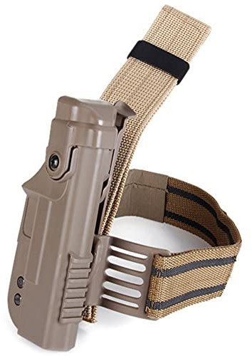 Gexgune Jagd Taktische militärische G1ock Holster rechte Drop Leg Oberschenkel Lock Pistole Holster für G1ock 17 18 19 22 (2 Farben optional)