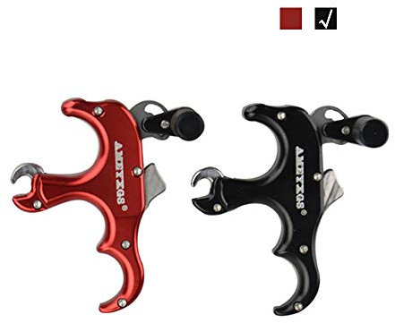 AMEYXGS Bogenschießen Compound Bogen Automatisch Release Aid 3 Finger Thumb Release Bogen Freigabe Freisetzung für Compound Jagd Schieß Bogen (Schwarz)