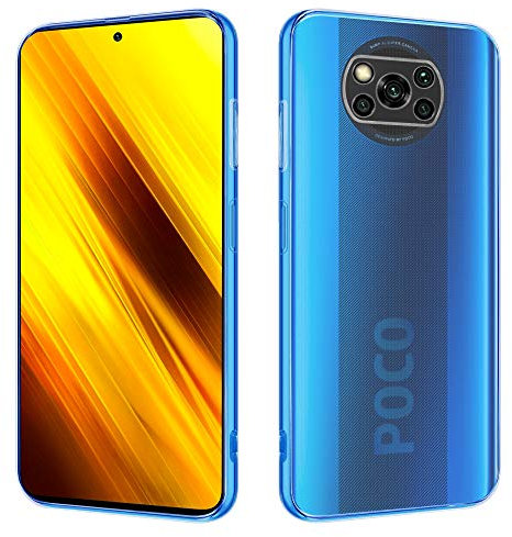 HSP Transparente Hülle kompatibel mit Xiaomi Poco X3 NFC / X3 Pro | Premium TPU Silikon Case | Kratzfest Stoßfest Klar | Microdot Handyhülle | Passgenaue, weiche, durchsichtige Schutzhülle