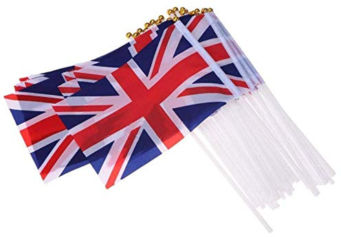 Lot de 30 mini drapeaux de la Grande-Bretagne bleu