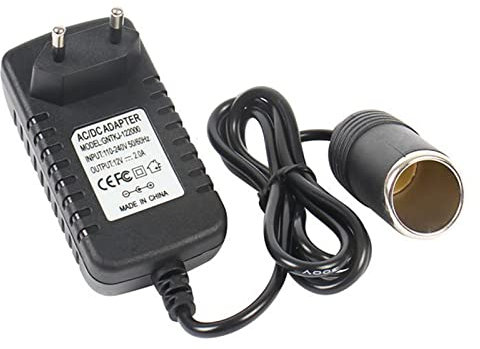FAMKIT Inversor de Corriente para Coche 2A Inversor de Corriente Alterna de 240V a 12V CC Convertidor de Coche Encendedor de Cigarrillos Enchufe Convertidor de Voltaje Adaptador de