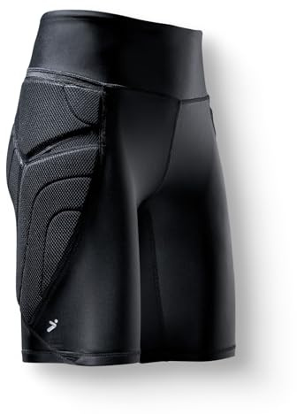 Storelli Women's BodyShield GK Sliders, Soccer Shorts, Performance Shorts, UV Resistant, Extreme Impact Protection, Women's Sports Shorts, Athletic Shorts, Sweat-Wicking, Black