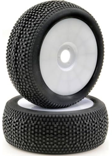 Absima 1:8 Buggy Kompletträder Minipin Disk Weiß 1 Paar