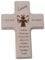 Generisch Taufkreuz Kreuz zur Taufe oder Geburt Kinderkreuz mit Namen und Taufspruch personalisiert Massiv Ahorn (19 x 14 cm)