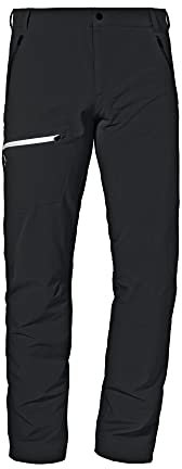 Schöffel Herren Pants Folkstone Warm M, warme Wanderhose mit 4 Wege-Stretch, wasserabweisende Thermohose mit vorgeformtem Knie, black, 50