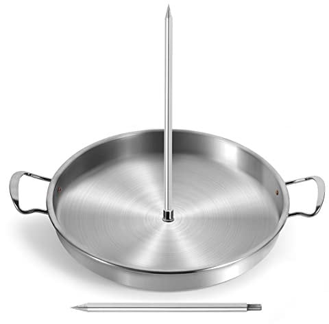 DAKOS al pastor skewer for grill Upgraded Thicken Stainless Vertical Skewer griddle, Barbecue Grill Stand,Vertical Skewer Grill, Great for Tacos Al Pastor, Tacos, Whole Chicken (15.27 x 13.39 x 2.83)