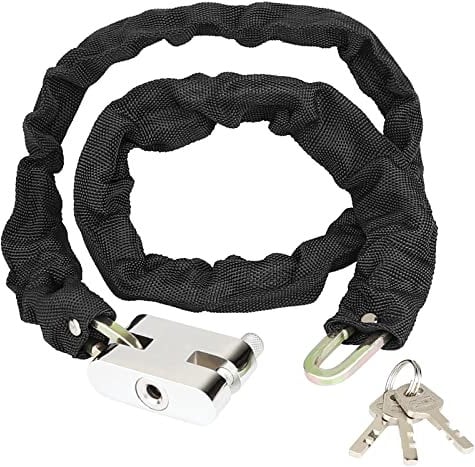 Bike Lock Heavy Duty, (3 Keys) Diyife 0.8m Anti-Theft High Security Chain Lock, Weatherproof Bicycle Lock Padlock for Bike Bicycle, Motorcycle, Scooter, Door, Gate, Fence, Black