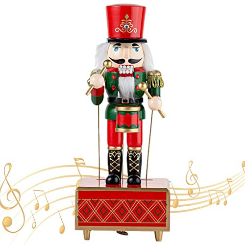 Dous Spieluhr Nussknacker aus | Weihnachtliche dekorative Nussknacker-Spieluhr - Weihnachtstischplattenverzierung Feiertags