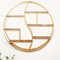 Schwebende Runde Wandregale Aus Eisen, Industrielles Geometrisches Wandregal, Metallregale for Wohnkultur, Wanddekorationsregal Und Wandhalterung (Farbe : Gold, Size : 80cm)