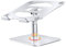 Lucrave Laptop Stand, Telescopic 360 Rotating Height Adjustable Ergonomic Aluminum Computer Stand Holder for Desk, Compatible with MacBook Air Pro, Dell, HP, Samsung, More Laptops 10-17.3 Silver