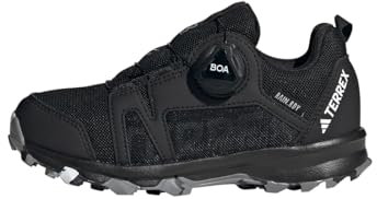 adidas Terrex Agravic BOA RAIN.RDY Trail Running Shoes Trailrunning-Schuhe, Core Black/Cloud White/Grey Three, 33 EU