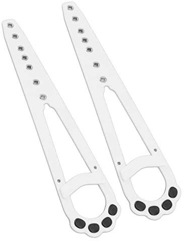 Türhalter für Katzen, 7 Verstellbare Löcher, Türhalter für Haustiere, Hält Hunde Fern, PE-Edelstahl, , Sicher, Babysicher für Schlafzimmer (Weiss)