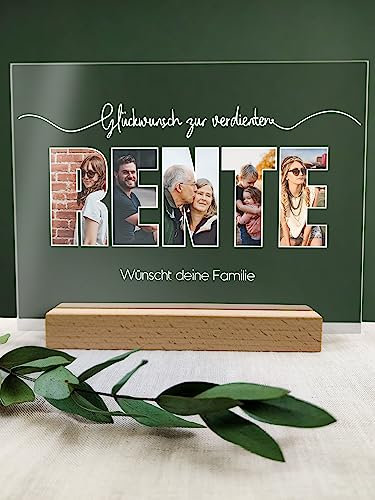 Rente Geschenke - Foto Acryl Tafel - Personalisierte Geschenke, Rente Deko, Ruhestand Geschenk, Geschenk Rente, Geschenke Für Rentenbeginn, Renteneintritt Geschenk, Rente 2023, Ruhestand Geschenk